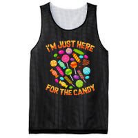 Im Just Here For The Candy Funny Halloween Pun Mesh Reversible Basketball Jersey Tank