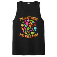 Im Just Here For The Candy Funny Halloween Pun PosiCharge Competitor Tank