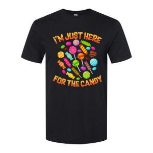 Im Just Here For The Candy Funny Halloween Pun Softstyle CVC T-Shirt