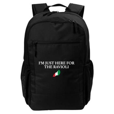 Im Just Here For The Ravioli Funny Italian Humor Italy Food Backpack