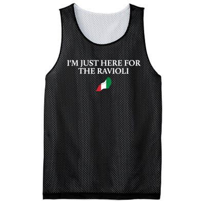 Im Just Here For The Ravioli Funny Italian Humor Italy Food Mesh Reversible Basketball Jersey Tank