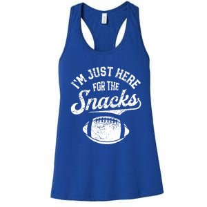 I'm Just Here For The Snacks Funny Fantasy Football League Gift Women's Racerback Tank