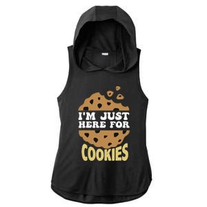 IM Just Here For The Cookies Funny Christmas Cookies Outfit Ladies PosiCharge Tri-Blend Wicking Draft Hoodie Tank