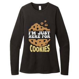 IM Just Here For The Cookies Funny Christmas Cookies Outfit Womens CVC Long Sleeve Shirt