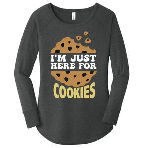 IM Just Here For The Cookies Funny Christmas Cookies Outfit Women's Perfect Tri Tunic Long Sleeve Shirt