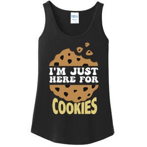 IM Just Here For The Cookies Funny Christmas Cookies Outfit Ladies Essential Tank