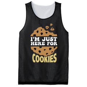 IM Just Here For The Cookies Funny Christmas Cookies Outfit Mesh Reversible Basketball Jersey Tank