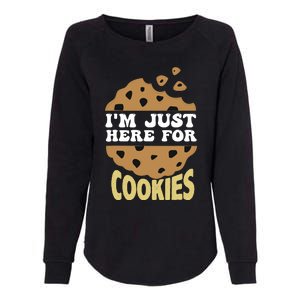 IM Just Here For The Cookies Funny Christmas Cookies Outfit Womens California Wash Sweatshirt