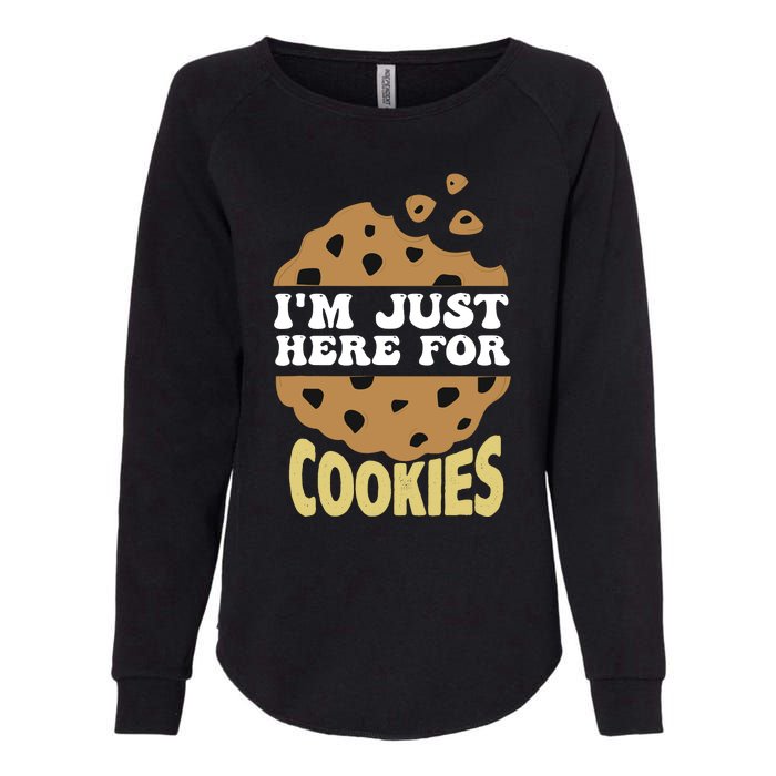 IM Just Here For The Cookies Funny Christmas Cookies Outfit Womens California Wash Sweatshirt