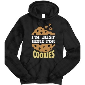 IM Just Here For The Cookies Funny Christmas Cookies Outfit Tie Dye Hoodie