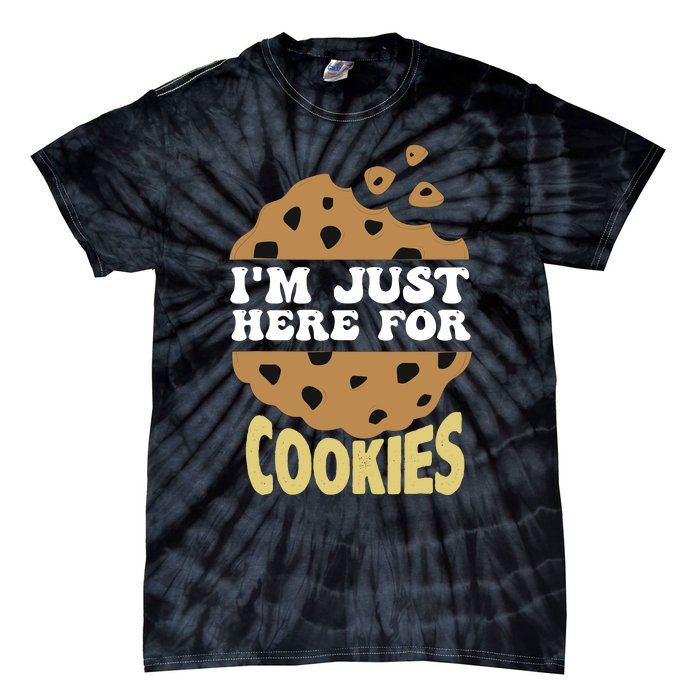 IM Just Here For The Cookies Funny Christmas Cookies Outfit Tie-Dye T-Shirt