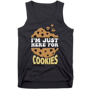 IM Just Here For The Cookies Funny Christmas Cookies Outfit Tank Top