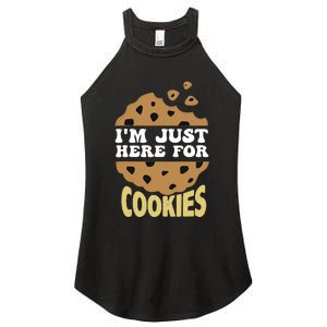 IM Just Here For The Cookies Funny Christmas Cookies Outfit Women's Perfect Tri Rocker Tank