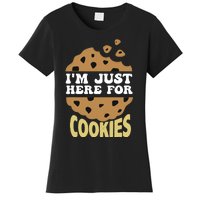 IM Just Here For The Cookies Funny Christmas Cookies Outfit Women's T-Shirt