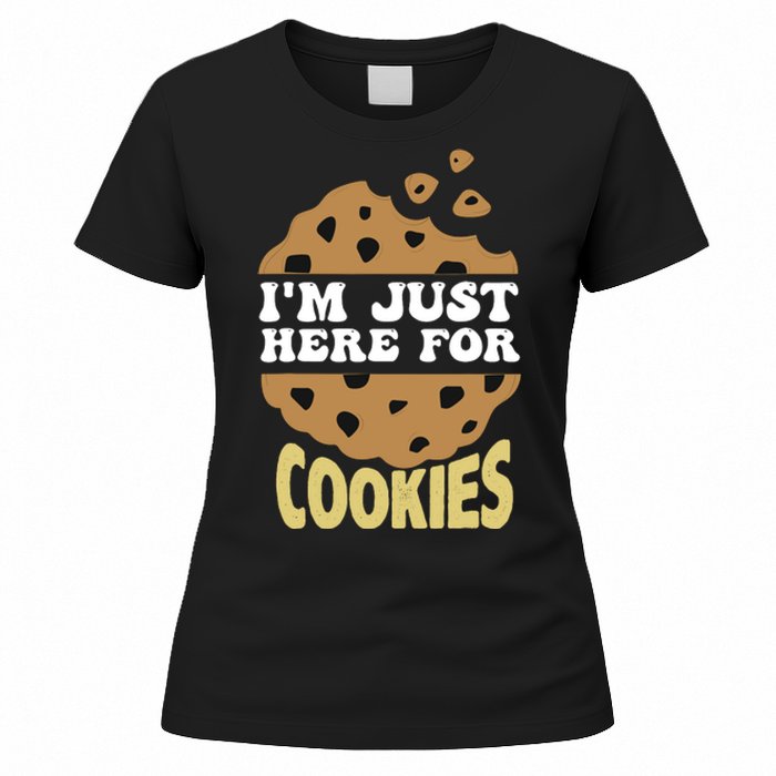 IM Just Here For The Cookies Funny Christmas Cookies Outfit Women's T-Shirt