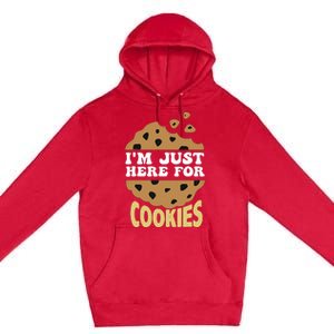 IM Just Here For The Cookies Funny Christmas Cookies Outfit Premium Pullover Hoodie