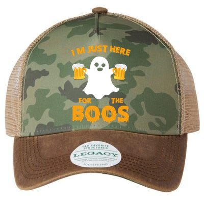 IM Just Here For The Boos Gift Funny Beer Cute Gift Legacy Tie Dye Trucker Hat