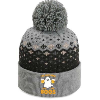 IM Just Here For The Boos Gift Funny Beer Cute Gift The Baniff Cuffed Pom Beanie