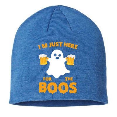 IM Just Here For The Boos Gift Funny Beer Cute Gift Sustainable Beanie