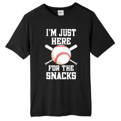 I'm Just Here For The Snacks Vintage Baseball Tall Fusion ChromaSoft Performance T-Shirt