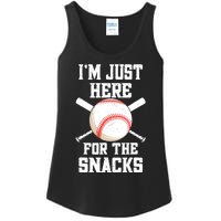 I'm Just Here For The Snacks Vintage Baseball Ladies Essential Tank