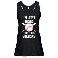 I'm Just Here For The Snacks Vintage Baseball Ladies Essential Flowy Tank