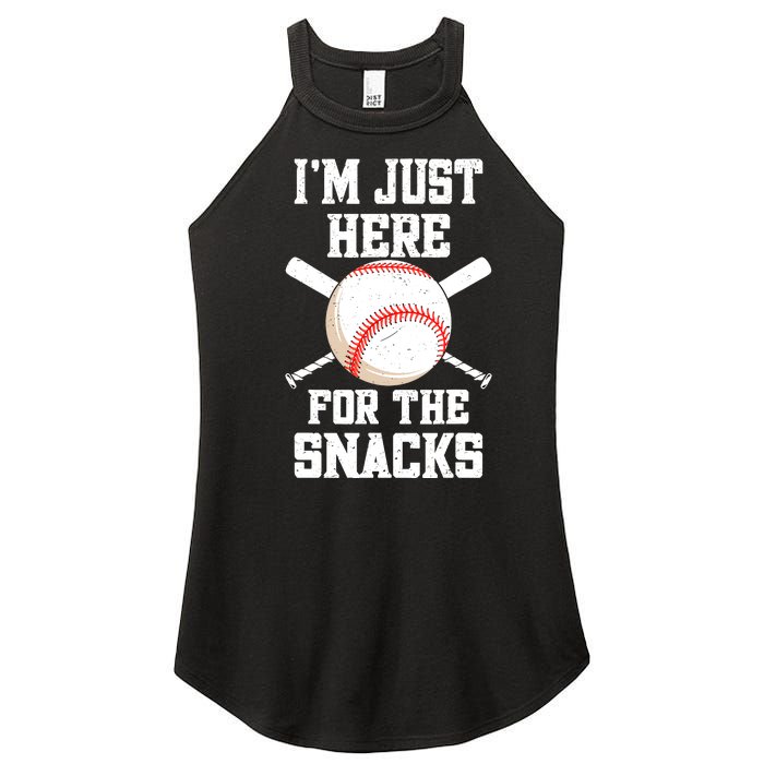 I'm Just Here For The Snacks Vintage Baseball Women's Perfect Tri Rocker Tank