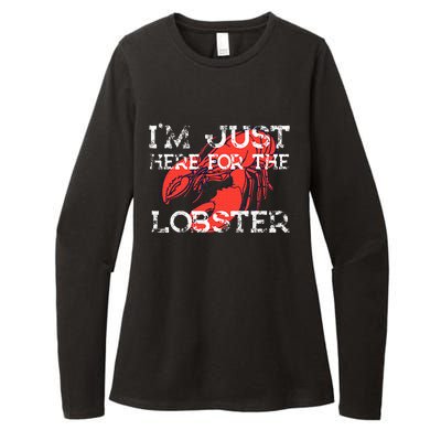 IM Just Here For The Lobster Funny Lobster Eating Seafood Womens CVC Long Sleeve Shirt