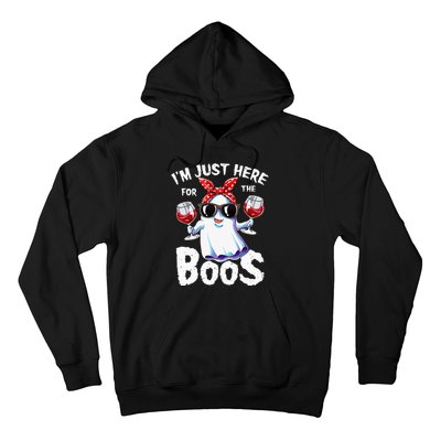 Im Just Here For The Boos Halloween Ghost Cute Funny Hoodie