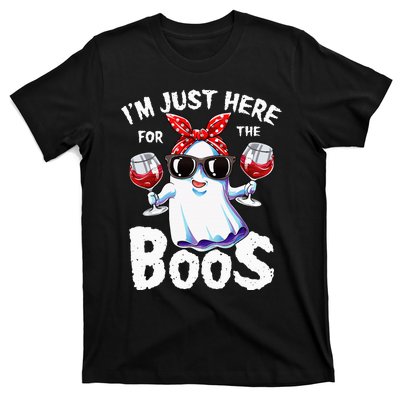 Im Just Here For The Boos Halloween Ghost Cute Funny T-Shirt