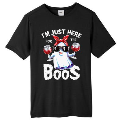 Im Just Here For The Boos Halloween Ghost Cute Funny Tall Fusion ChromaSoft Performance T-Shirt