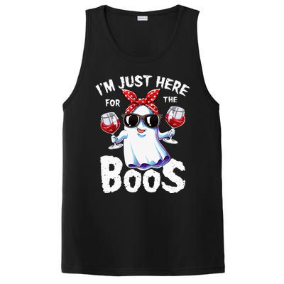 Im Just Here For The Boos Halloween Ghost Cute Funny PosiCharge Competitor Tank