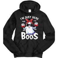 Im Just Here For The Boos Halloween Ghost Cute Funny Tie Dye Hoodie