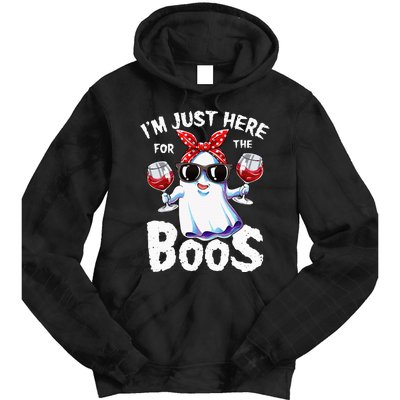 Im Just Here For The Boos Halloween Ghost Cute Funny Tie Dye Hoodie