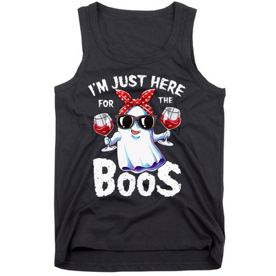 Im Just Here For The Boos Halloween Ghost Cute Funny Tank Top