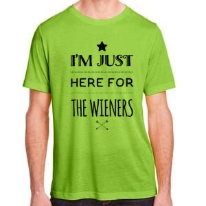 Im Just Here For The Wieners Summer Hot Dog Camping Funny Gift Great Gift Adult ChromaSoft Performance T-Shirt