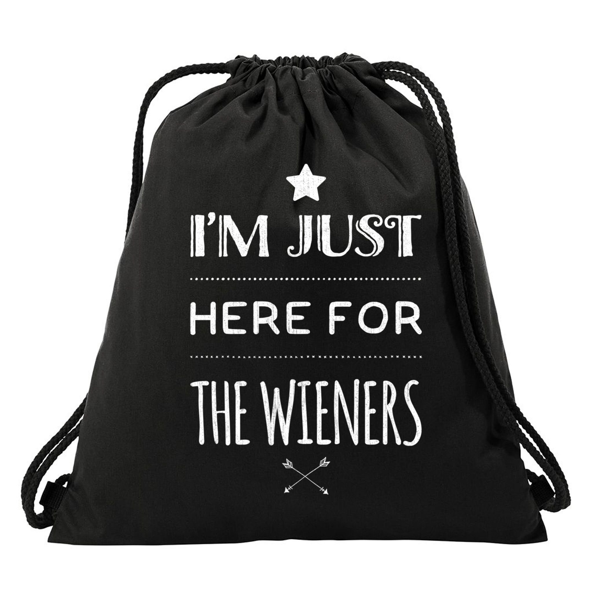 Im Just Here For The Wieners Summer Hot Dog Camping Funny Gift Great Gift Drawstring Bag