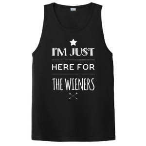 Im Just Here For The Wieners Summer Hot Dog Camping Funny Gift Great Gift PosiCharge Competitor Tank