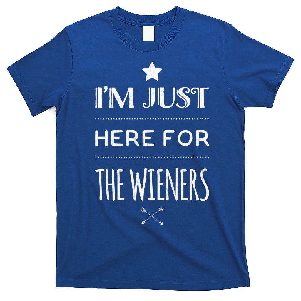 Im Just Here For The Wieners Summer Hot Dog Camping Funny Gift Great Gift T-Shirt