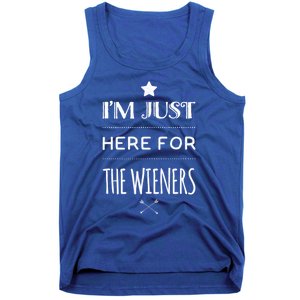 Im Just Here For The Wieners Summer Hot Dog Camping Funny Gift Great Gift Tank Top