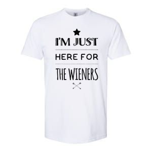 Im Just Here For The Wieners Summer Hot Dog Camping Funny Gift Great Gift Softstyle CVC T-Shirt