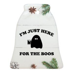 IM Just Here For The Boos Halloween Ceramic Bell Ornament