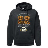 Im Just Here For The Boobs Boos Drunk Ghost Beer Halloween Performance Fleece Hoodie