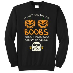 Im Just Here For The Boobs Boos Drunk Ghost Beer Halloween Sweatshirt