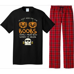 Im Just Here For The Boobs Boos Drunk Ghost Beer Halloween Pajama Set