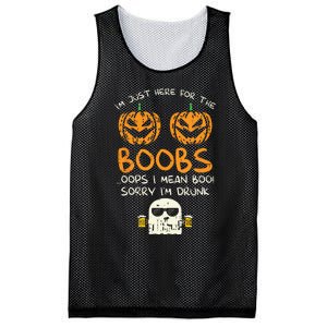 Im Just Here For The Boobs Boos Drunk Ghost Beer Halloween Mesh Reversible Basketball Jersey Tank