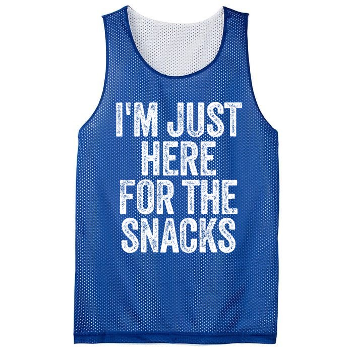 I'm Just Here For The Snacks Funny Food Lover Foodie Joke Great Gift Mesh Reversible Basketball Jersey Tank