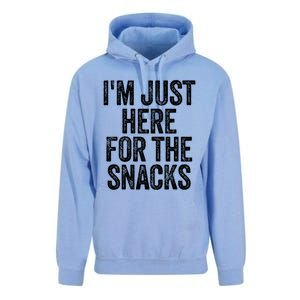 I'm Just Here For The Snacks Funny Food Lover Foodie Joke Great Gift Unisex Surf Hoodie