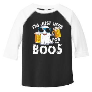 I'm just here for the boos Beer Ghost Halloween costume Toddler Fine Jersey T-Shirt