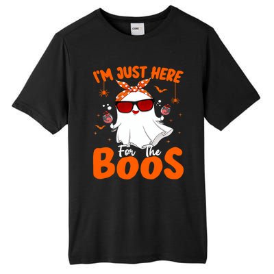 Im Just Here For The Boos Funny Halloween Wo Ghost Wine Tall Fusion ChromaSoft Performance T-Shirt